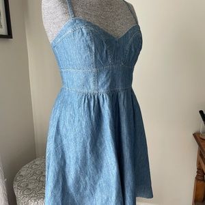 Soft lightweight denim EXPRESS mini sundress, Sz L. Gently worn.